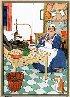 Saving: W Heath Robinson - Peeling Potatoes by Gramophone