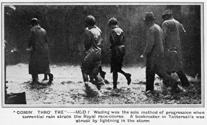 Jun24: Wading through the rain at Royal Ascot, 1930