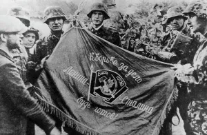 Translated: Waffen-SS in action at the front, 1941