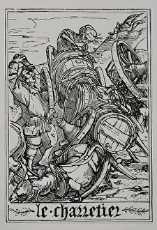 Wrecking: The Waggoner. A skeleton overturning and wrecking