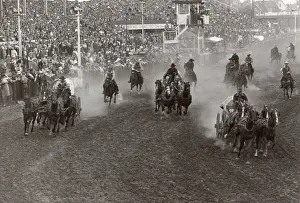 Rodeo: Wagon Raceing at a rodeo
