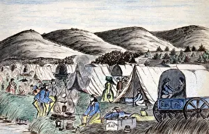 Jenks: Wagon Train to the West. A wagon train of ?