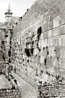 Wailing: Wailing Wall Jerusalem, circa 1880s