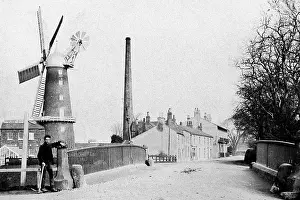 Wainfleet: Wainfleet Windmill early 1900s