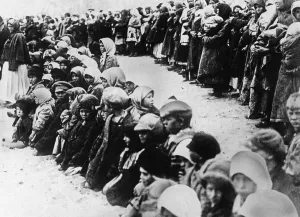 Starving: Waiting for bread distribution
