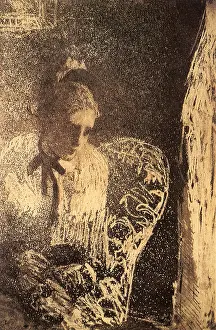 Cassatt: Waiting, by Cassatt