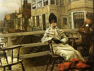 Tissot: Waiting at the Dock, by Tissot