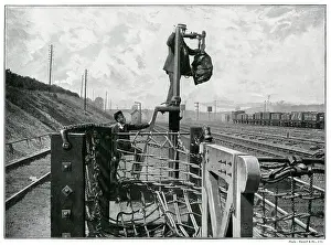 Fixing: Waiting for the mail train 1890s