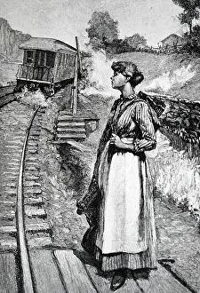 Postmaster: Waiting to put a mailbag on a train at a way-station