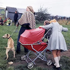 Prams: Waiting For The Off. Carlin Howe, N Yorks 1970s