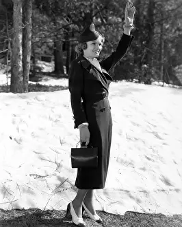 Hailing: Waiting for her ride