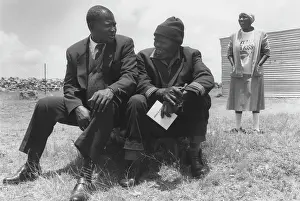 Mogopa: Waiting for a voter education workshop run by members