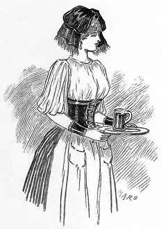 Waitresses: A waitress in one of the Eiffel Tower restaurants