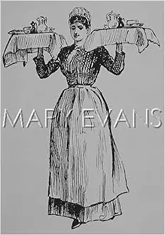 Dejeuner: WAITRESS With TWO TRAYS