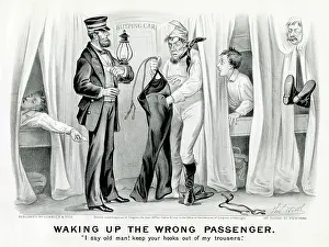 Comfortable: Waking up the wrong passenger, with text; I say