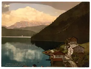 Walchensee: Walchensee with Urfeld, Upper Bavaria, Germany