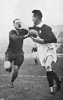 Tackling: Wales versus Australia at Wembley, 1930