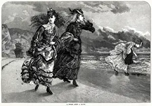 Breeze: Walking alone the beach 1872