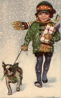 Packages: Walking Dog in Snow