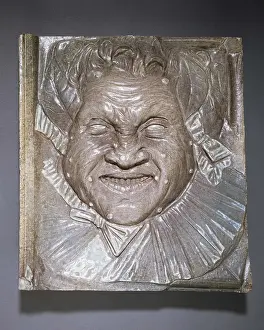Grotesque: Wall-covering : grotesque mask