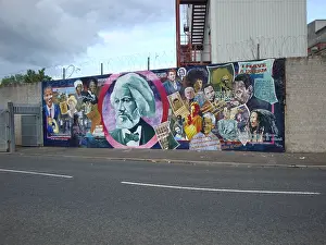 Quotes: Wall mural of famous people at Belfast