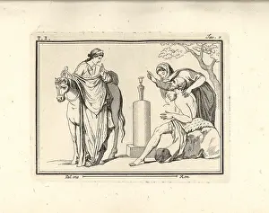 Arion: Wall painting that may show Rhea deceiving Saturn