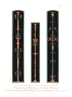 Candlelabra: Wall paintings of candlelabra from a house