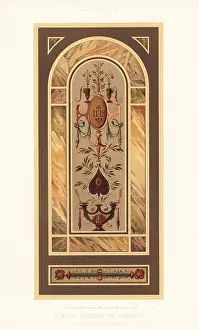 Landshut: Wall panel in Trausnitz Castle, Landshut, Germany