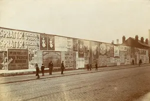 Spratts: A wall of street poster advertisements in Wolverhampton