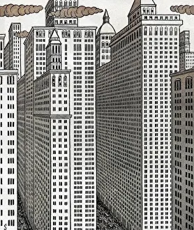 Mary Evans (colourised): WALL STREET (SCHILLING)