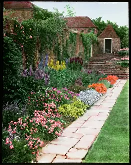 Neglected: Walled garden, Great Maytham Hall, near Rolvenden, Kent
