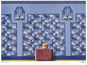 Sideboard: Wallpaper designs shown in a sample interior
