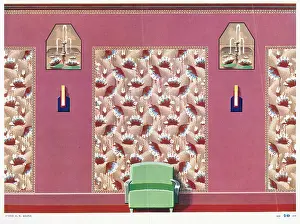 Boutin: Wallpaper designs shown in a sample interior