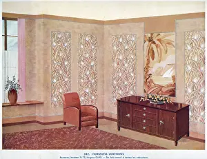 Sideboard: Wallpaper designs shown in a sample interior