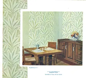 Sideboard: Wallpaper designs shown in a sample interior