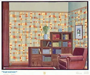 Niente: Wallpaper designs shown in a sample interior