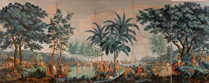 Savages: Wallpaper, Musee des Ursulines, Macon, Saone-et-Loire