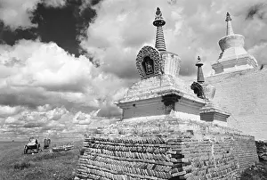 Stupas: Walls of Erdeni Tzu Monastery, Karakorum, Mongolia