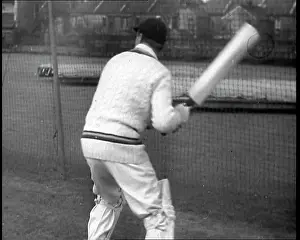 Practising: Wally Hammond Practising Cricket