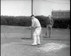 Practising: Wally Hammond Practising Cricket