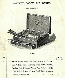 Brushes: Walnut Caddy Lid Box