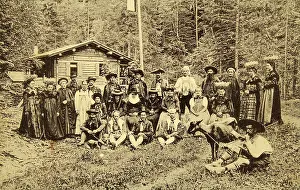Pageants: The Walsertaler in their folk costumes as