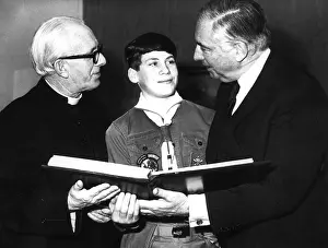 Bollinger: WALTER ANNENBERG, with boy scout Ben Bollinger, ?