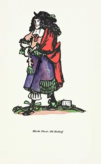 Harry Price: Walter de la Mare drawing Man in Cavalier costume
