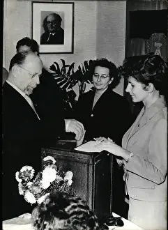 Ulbricht: Walter Ulbricht voting in elections, East Germany
