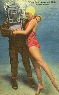 Waltzing: Waltz Time - Diver and Model - Marine Studios, Florida, USA