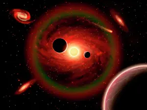 Concentric: A wandering comet passing through an alien star system