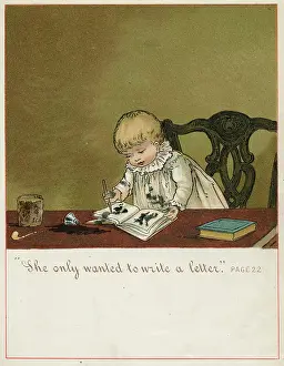 Messy: She only wants to write a letter!