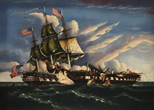 Issac: War 1812. USS Constitution in naval battle