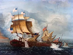 Issac: War 1812. USS Constitution in naval battle